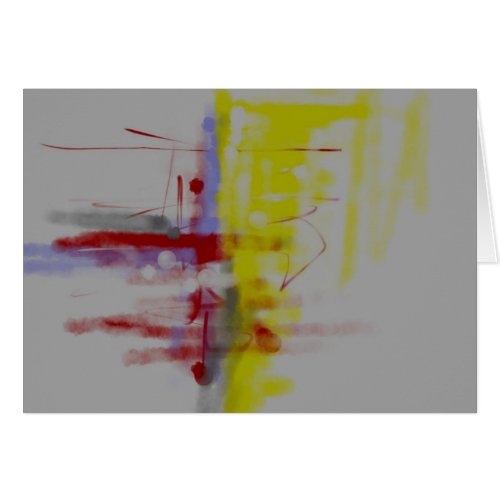 Gray Red Yellow Abstract Expressionist