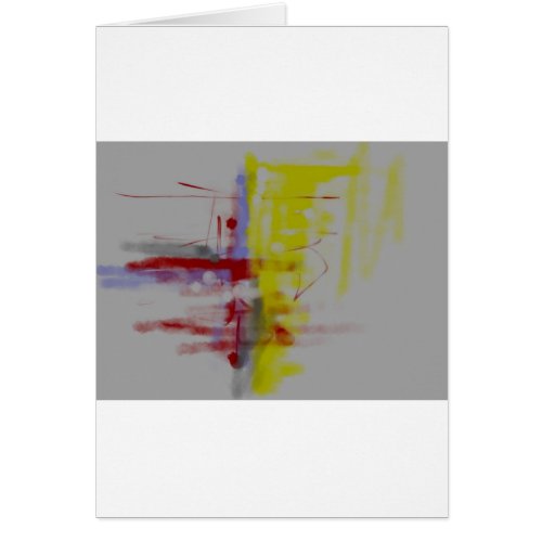 Gray Red Yellow Abstract Expressionist