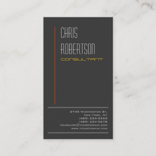 Gray Red Yellow Attractive Charming Business Card