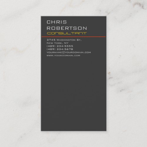 Gray Red Yellow Attractive Charming Business Card