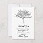 Gray Redbud Tree Funeral Thank You Card at Zazzle