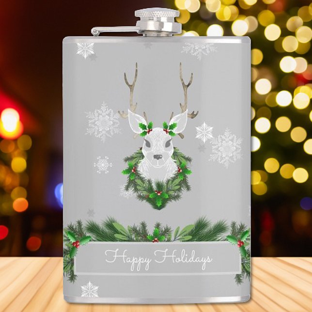 Gray Reindeer Flask (Gray Reindeer Flask)