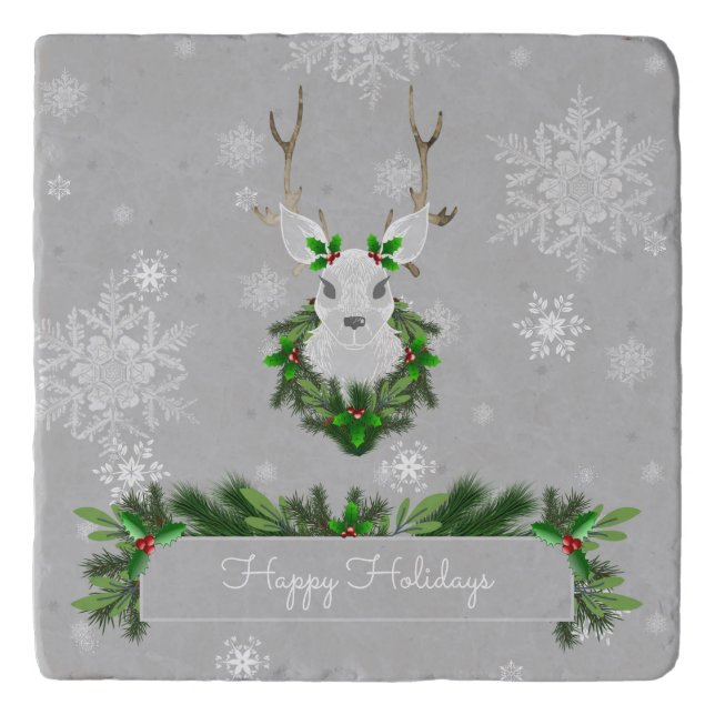 Gray Reindeer Trivet (Front)