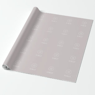 Gray retail Wrapping Paper with logo