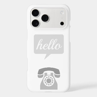 Gray Retro Telephone Hello iPhone 17 Pro Max Case
