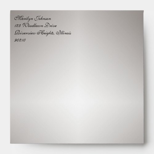 Gray Return Address Envelope for 5 Square Product