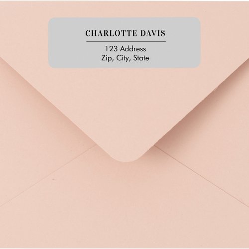 Gray return address  label