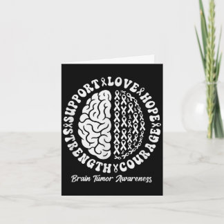 Gray ribbon btam brain tumor awareness month  card