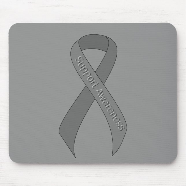 Gray Ribbon Support Awareness Mouse Pad (Front)