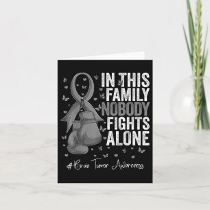 Gray Ribbon Survivor Fighter Brain Tumor Awareness Card