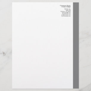 Gray Right Sidebar Letterhead