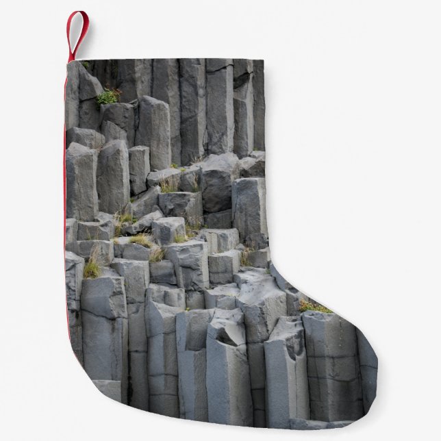 Gray rock formation small christmas stocking (Front)