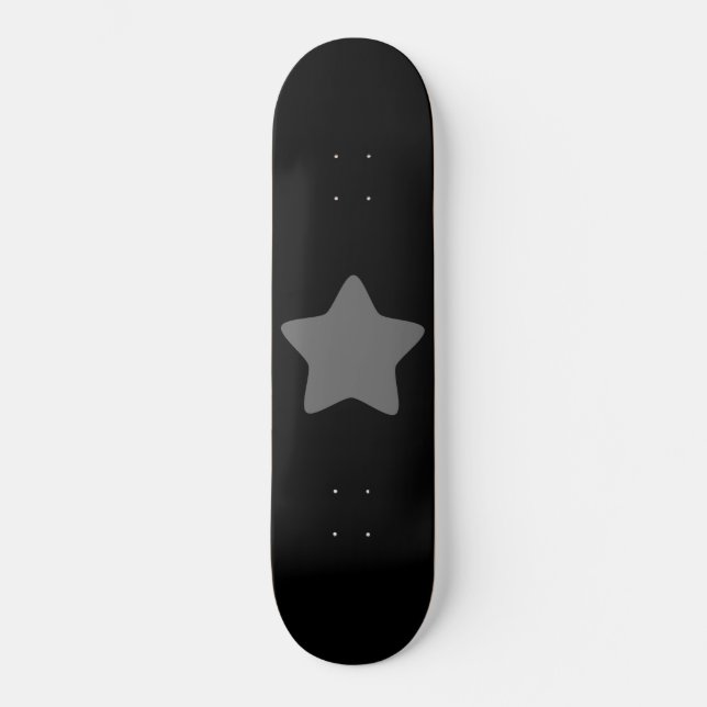 Gray Rock Star Skateboard (Front)