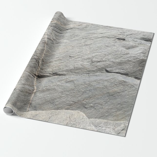 Gray rock view wrapping paper (Unrolled)