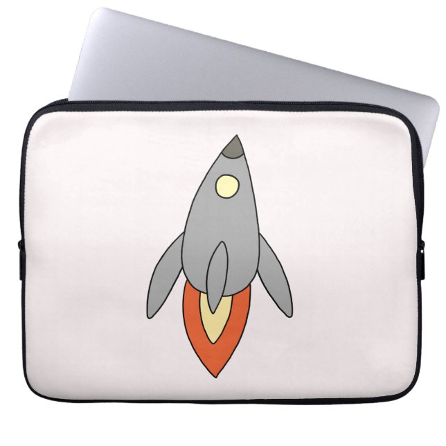 Gray Rocket Laptop Sleeve (Front)