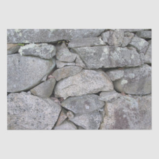 Gray Rocks Old Stone Wall Tissue Paper