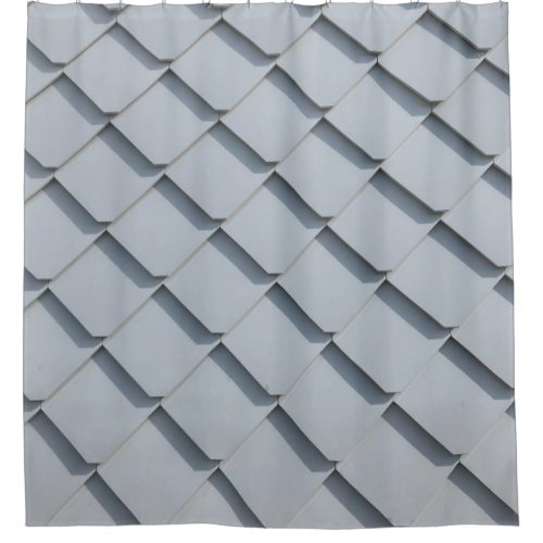 Gray roof shingles shower curtain