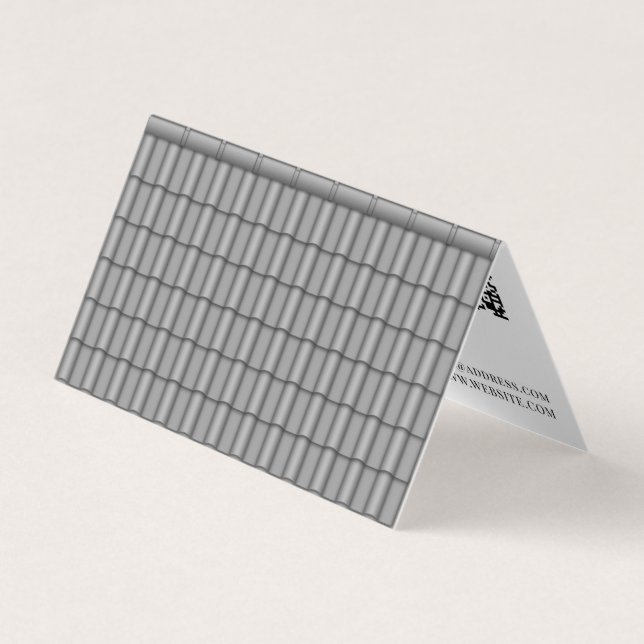 Gray rooftop funny style  business card (Front)