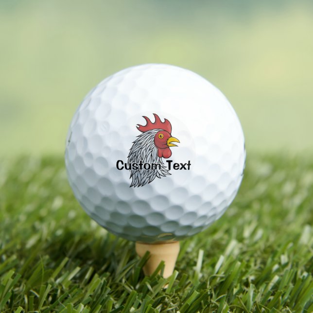 Gray Rooster's Head Golf Balls (Insitu Tee)