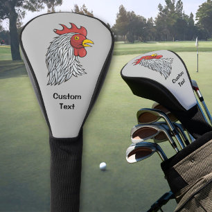Gray Rooster's Head Golf Head Cover