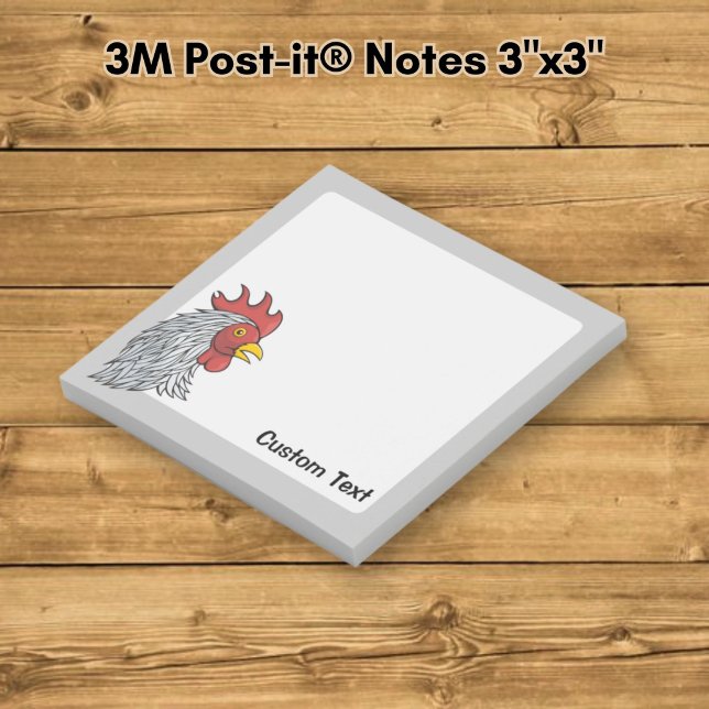 Gray Rooster's Head Post-it Notes (Creator Uploaded)