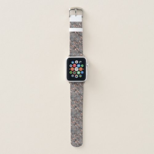 Gray Rose Gold Marble Apple Watch Band