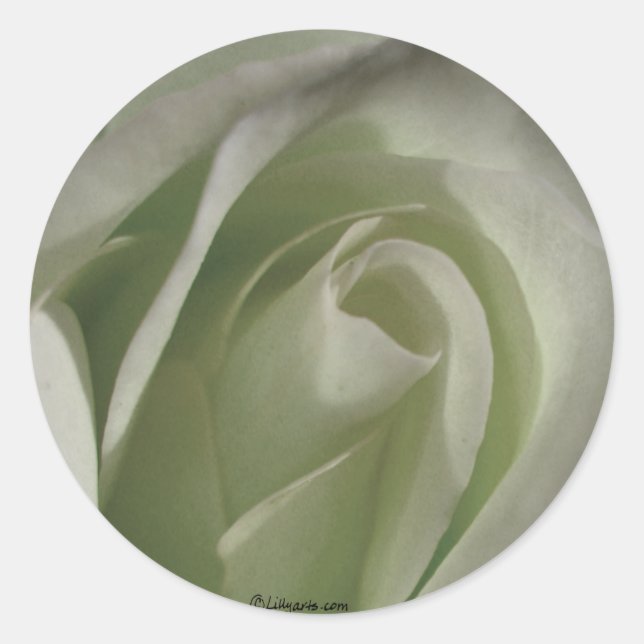 Gray Rose Sticker Wedding Envelope Seal (Front)