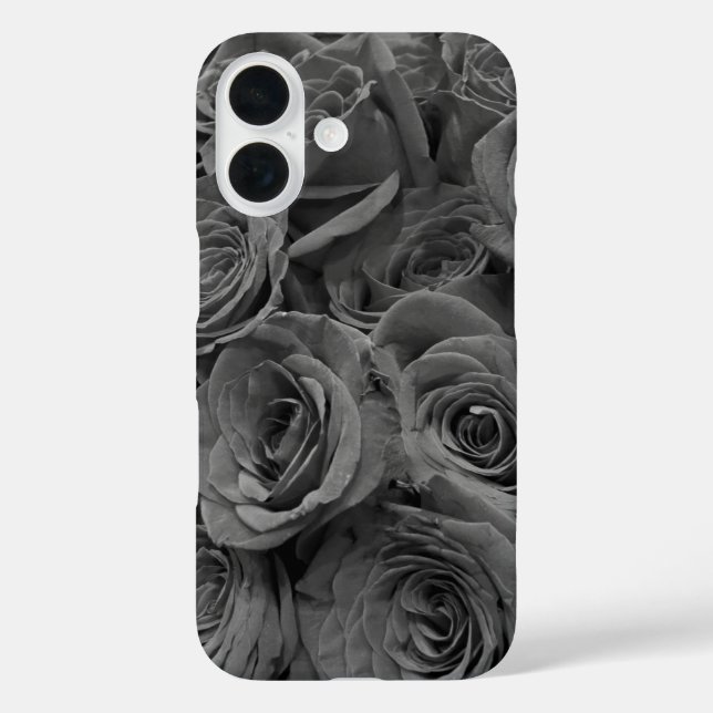 Gray roses, gray floral photo    Case-Mate iPhone case (Back)