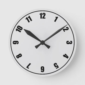 Gray Round Clock
