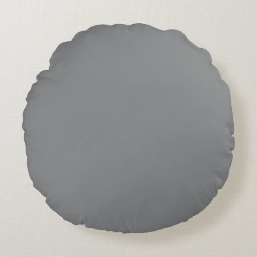 Gray Round Pillow