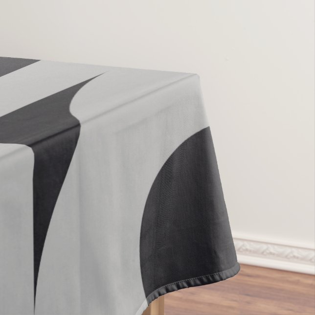Gray Rounds Tablecloth (In Situ)