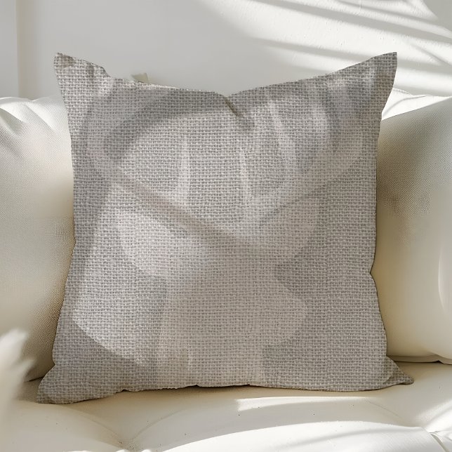 Gray Rustic Deer Buck Burlap Throw Pillows (Creator Uploaded)