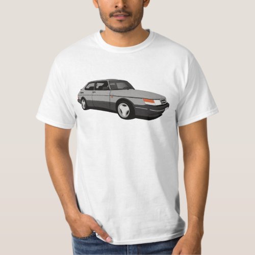 Gray SAAB 900 Turbo 16 Aero Coup T_Shirt