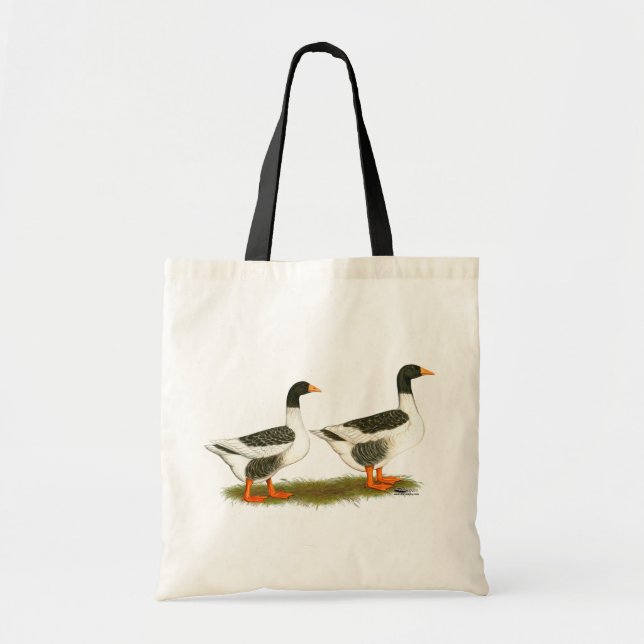 Gray Saddleback Geese Tote Bag (Front)