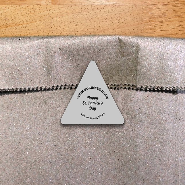 Gray Saint Patrick Business Triangle Sticker (Creator Uploaded)