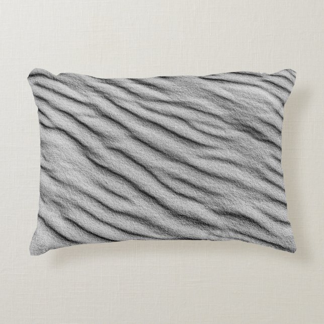 Gray sand accent pillow (Front)
