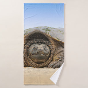 GRAY SAND TURTLE BATH TOWEL