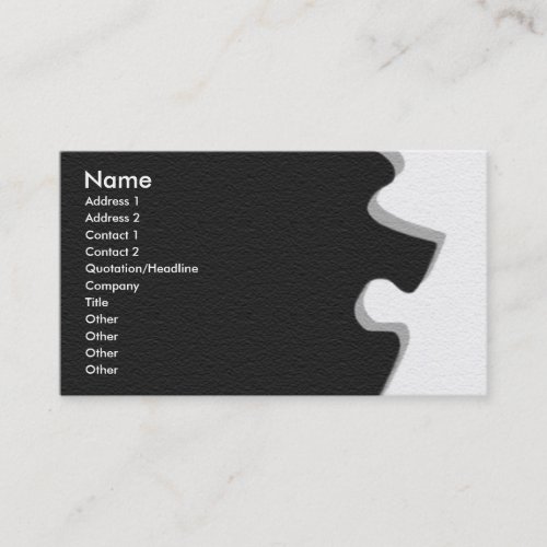 Gray Sandstone Puzzle Profile Card Business Card Template
