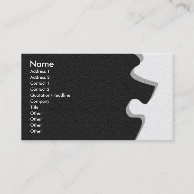 Gray Sandstone Puzzle Profile Card (Front)