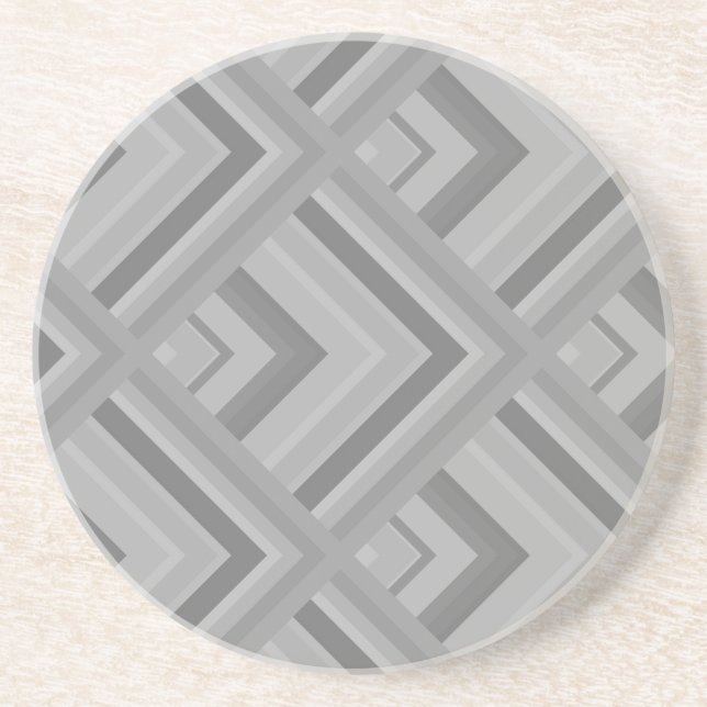 gray scale pattern drink coaster (Front)