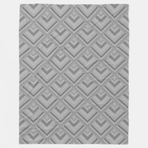 Gray scale pattern fleece blanket