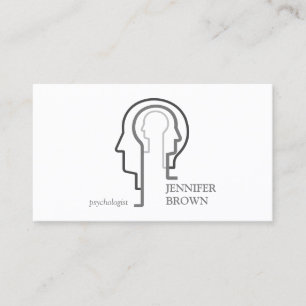 Gray Scheme Mind Science Human Head Business Card