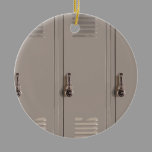 Gray School Lockers, High School Student Ceramic Ornament