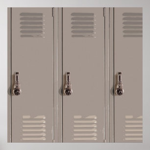 Gray School Lockers, High School Student Poster