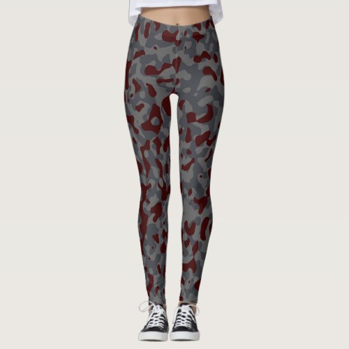 Gray Scorpion Tuna Red Bulgarian Rose Camo  Leggings