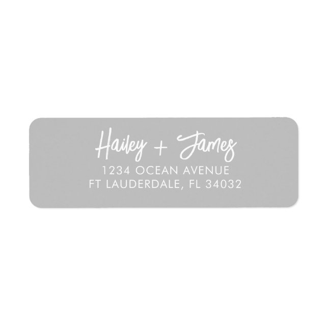 Gray Script Return Address Labels  (Front)