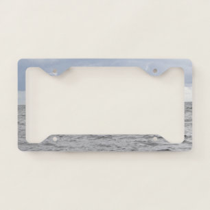 Gray sea license plate frame