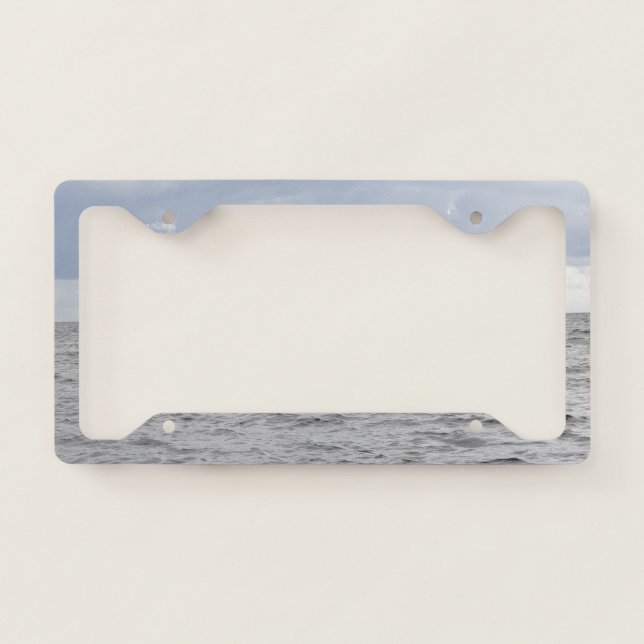 Gray sea license plate frame (Front)