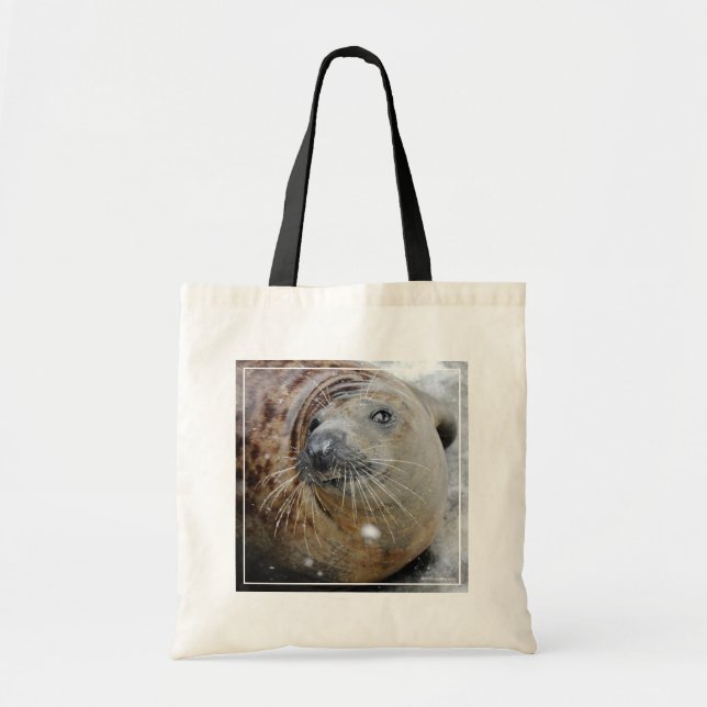 Gray Seal on Ice Tote Bag (Front)
