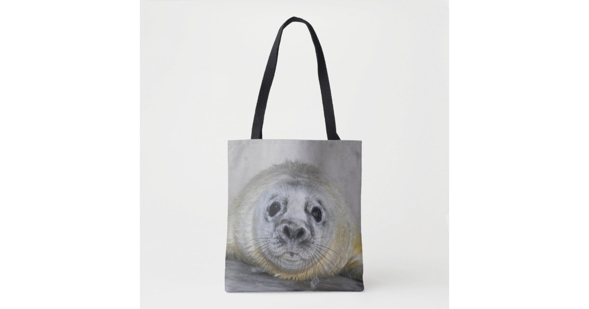 Gray Seal Pup Tote Bag | Zazzle